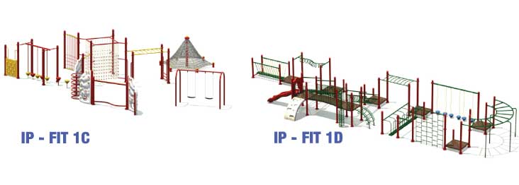 Fitness equipment 1c and 1 d